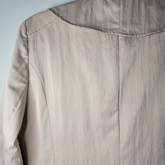 Willi Smith Medium Cream Ruffle Blazer Jacket with Orange Lining - Picture 9 of 14